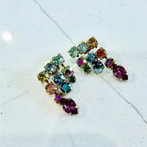 Vibrant Multicolor Crystal Earrings